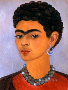 Frida Kahlo Painting - Autorretrato con pelo rizado feminismo Frida Kahlo